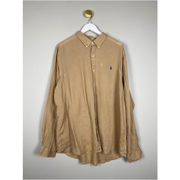 Ralph Lauren str. XXL <br/> brun skjorte