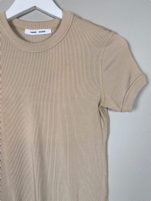 Samsøe Samsøe str. S <br/> beige t-shirt