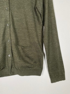 Samsøe Samsøe str. M <br/> mørkegrøn cardigan