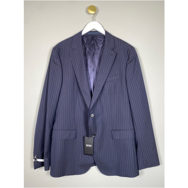 Hugo Boss str. 56 <br/> stribet jakkesæt