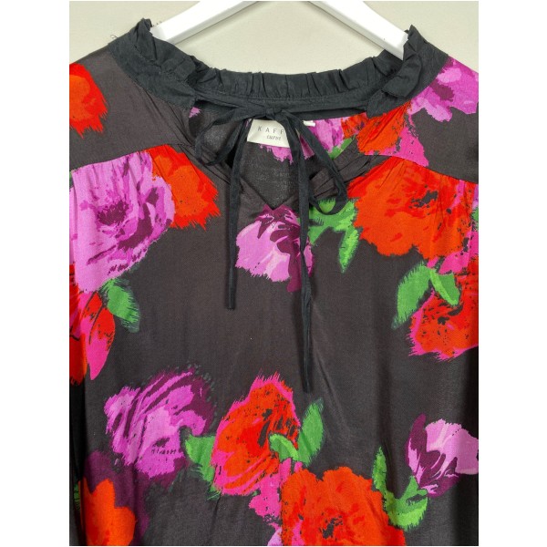 Kaffe str. 50 <br/> blomstret bluse - Billede 2