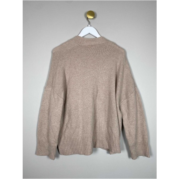 Dear Dharma str. L <br/> beige cardigan - Billede 3