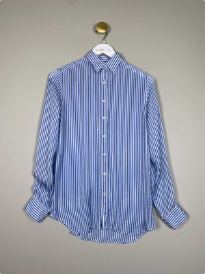 Ralph Lauren str. 34 <br/> stribet silkeskjorte
