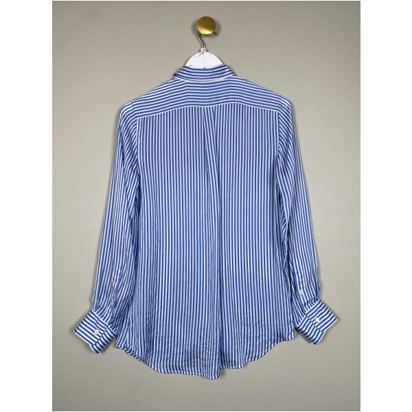 Ralph Lauren str. 34 <br/> stribet silkeskjorte - Billede 3