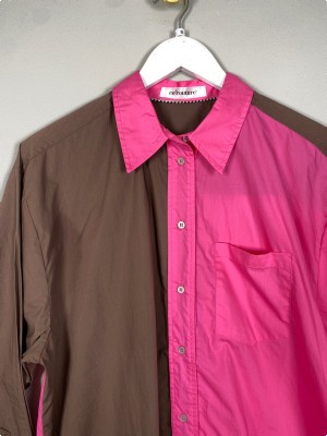 Co´Couture str. M <br/> pink og brun skjorte