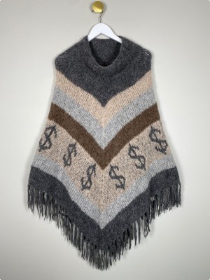 Stella Nova str. onesize <br/> poncho i alpakauld