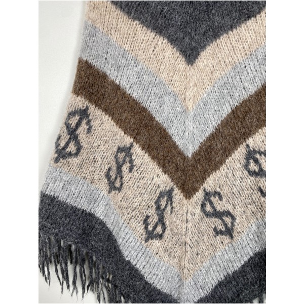 Stella Nova str. onesize <br/> poncho i alpakauld - Billede 2
