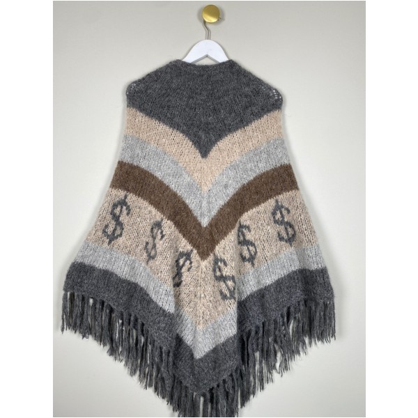Stella Nova str. onesize <br/> poncho i alpakauld - Billede 3