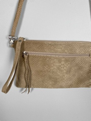 Beige crossover taske
