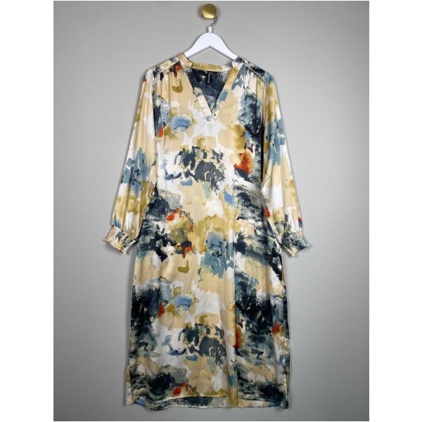 Prepair str. L/XL <br/> lang mønstret kjole