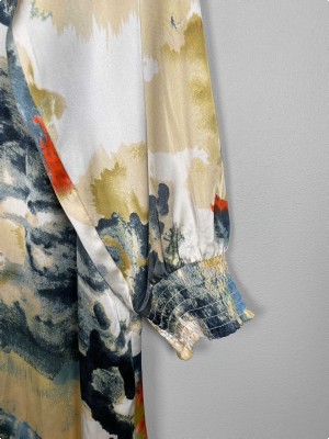 Prepair str. L/XL <br/> lang mønstret kjole