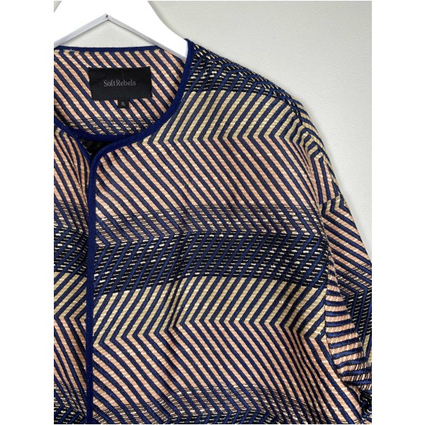 Soft rebels str. XL <br/> mønstret lang cardigan - Billede 3