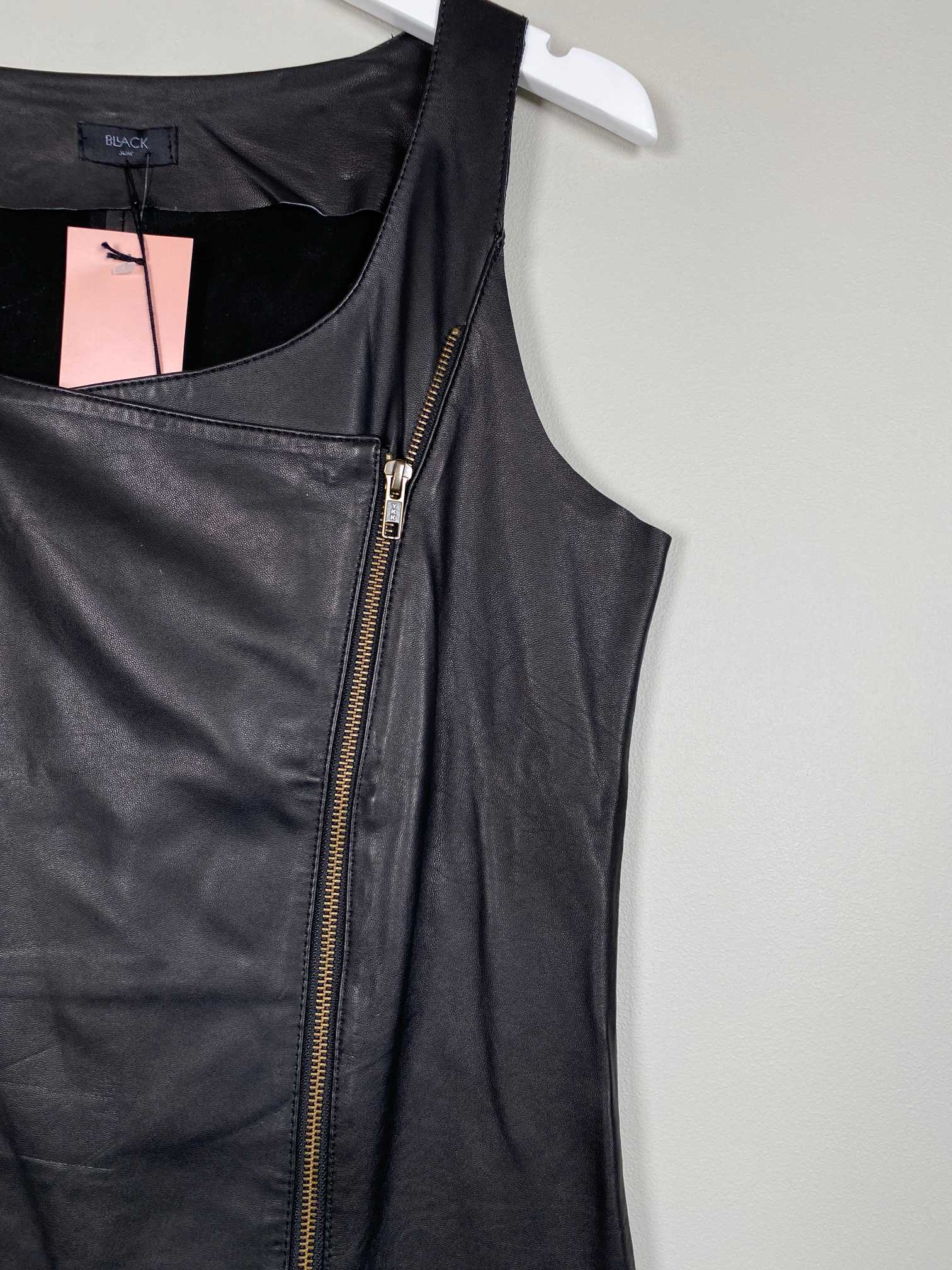 Black Noir str. 40 <br/> sort skindvest med lynlås - Billede 2