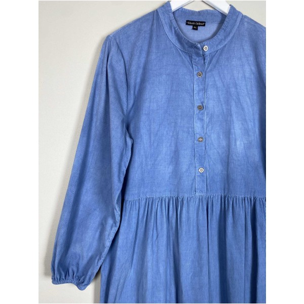 Black Colour str. M/L <br/> blå lang fløjlskjole - Billede 2