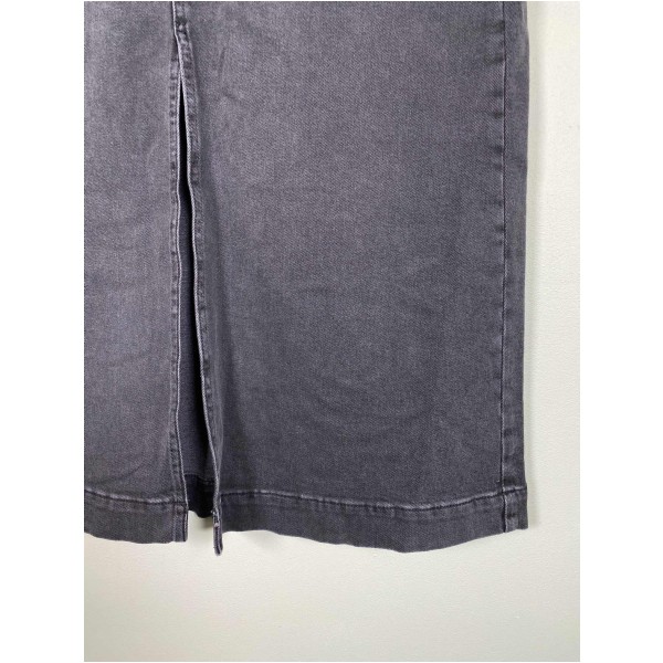 Part Two str. 42 <br/> sort denim nederdel med slids - Billede 2