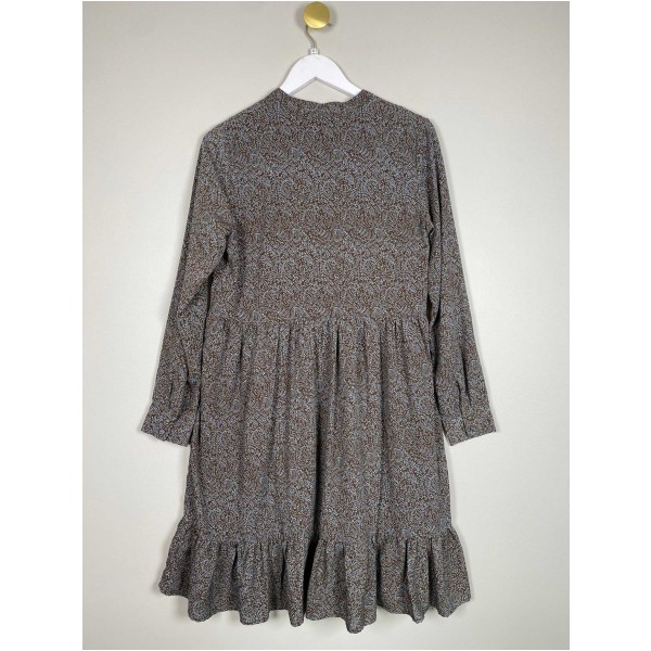 Selected Femme str. 36 <br/> mønstret brun kjole - Billede 3