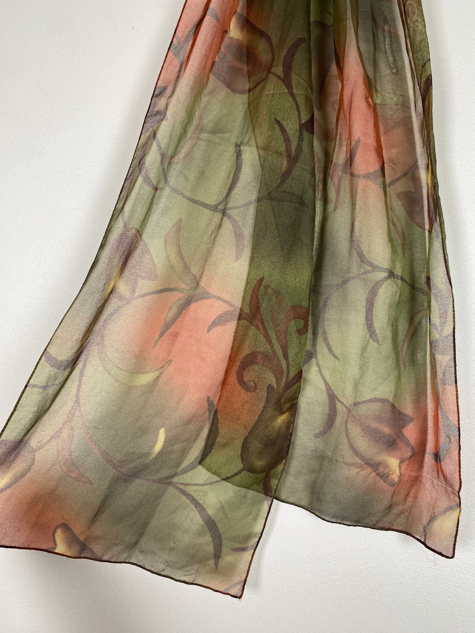 tørklæde <br/> blomstret - Billede 2