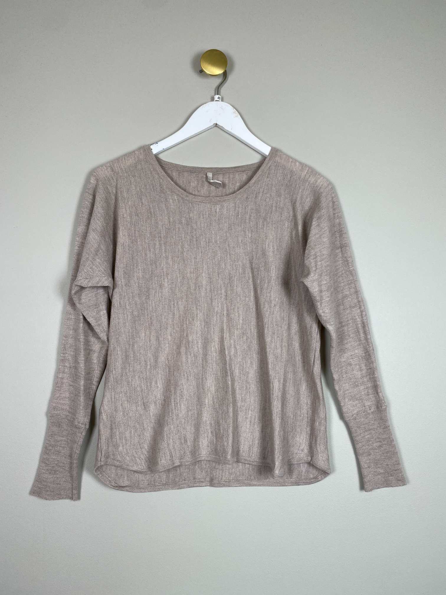 clever care lysegrå bluse 100%uld str.40