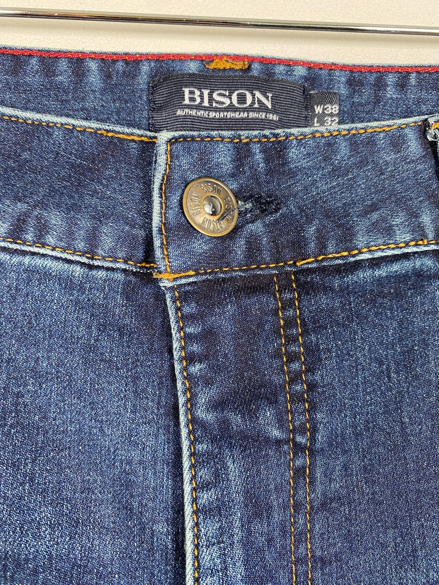 Bison str. XL <br/> blå jeans - Billede 2