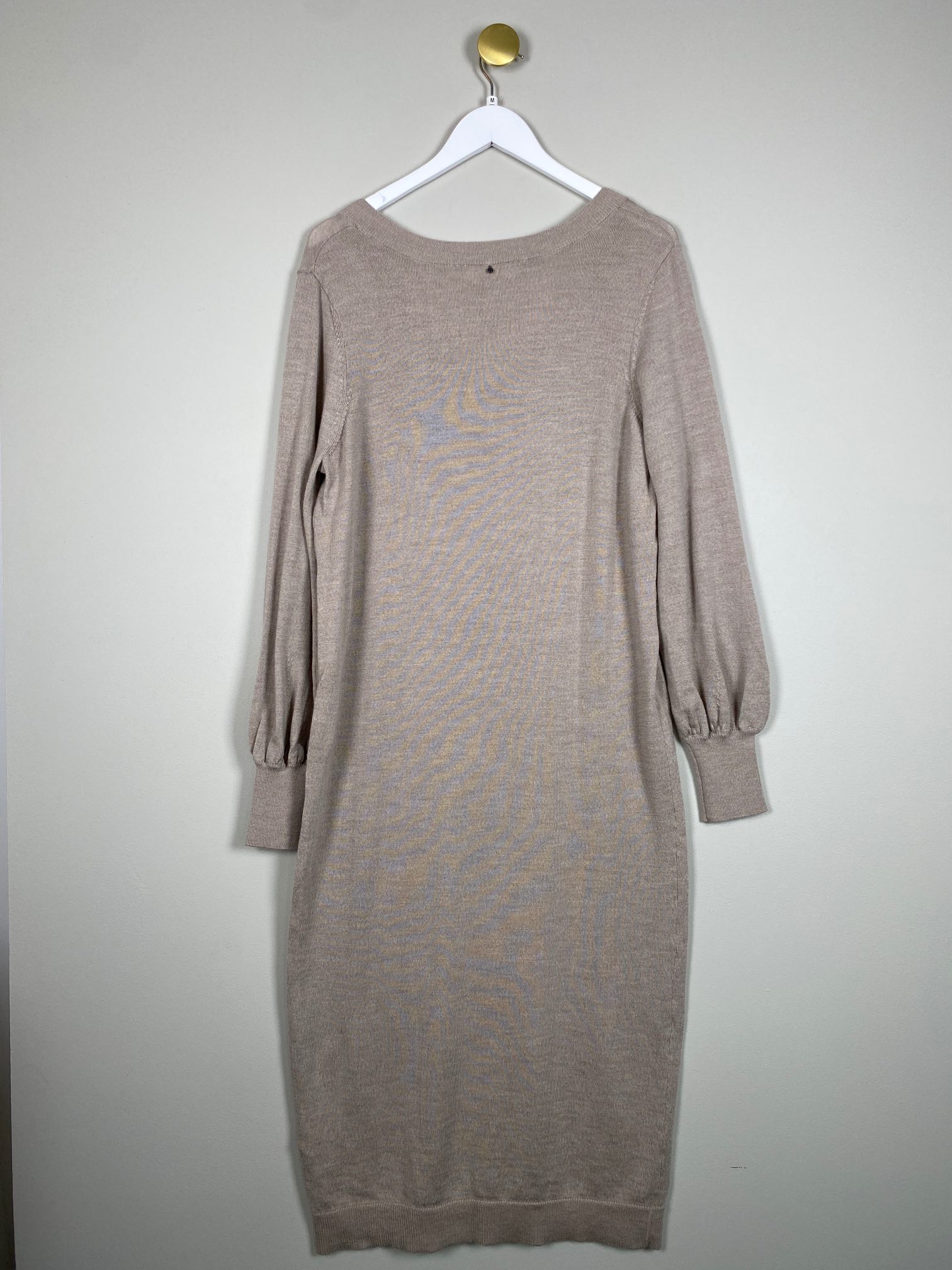 Rosemunde str. M <br/> lang brun kjole i uld - Billede 3