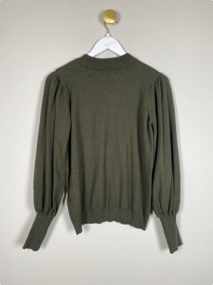 MSCH str. S <br/> grøn strikbluse