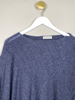 LuxusBasix str. onesize <br/> blå poncho