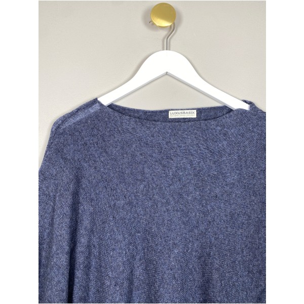 LuxusBasix str. onesize <br/> blå poncho - Billede 2