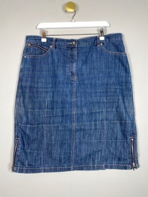 Jensen Women str. 44 <br/> blå denimnederdel