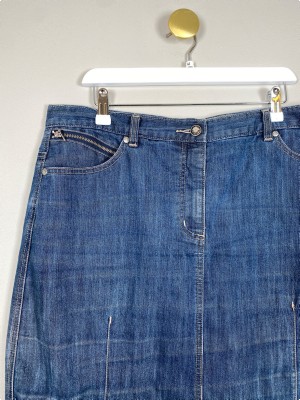Jensen Women str. 44 <br/> blå denimnederdel