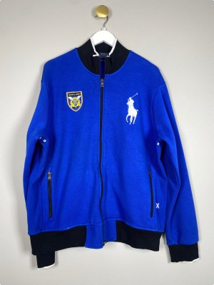 Ralph Lauren str. XL <br/> blå lynlåsjakke
