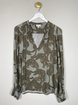 Dea Kudibal str. S <br/> bluse med leopardprint