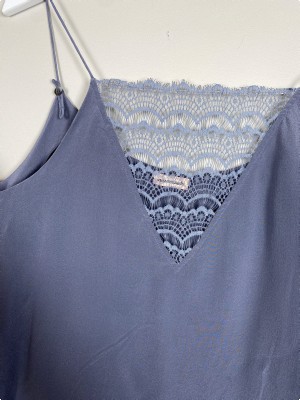 Custommade str. 40 <br/> grå silketop