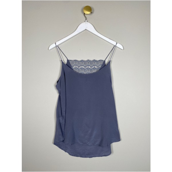 Custommade str. 40 <br/> grå silketop - Billede 3