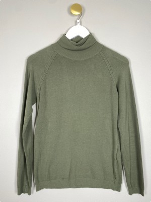 Imperial str. S/M <br/> grøn bluse med rullekrave