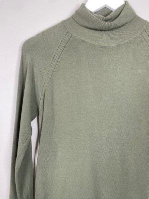 Imperial str. S/M <br/> grøn bluse med rullekrave