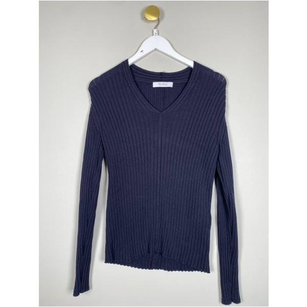 MaxMara str. S/M <br/> mørkeblå trøje