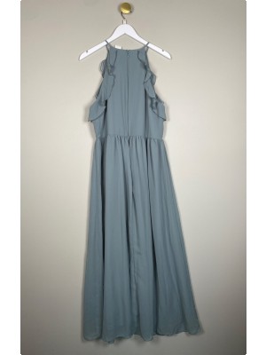 H&M str. M/L <br/> blå/grå kjole