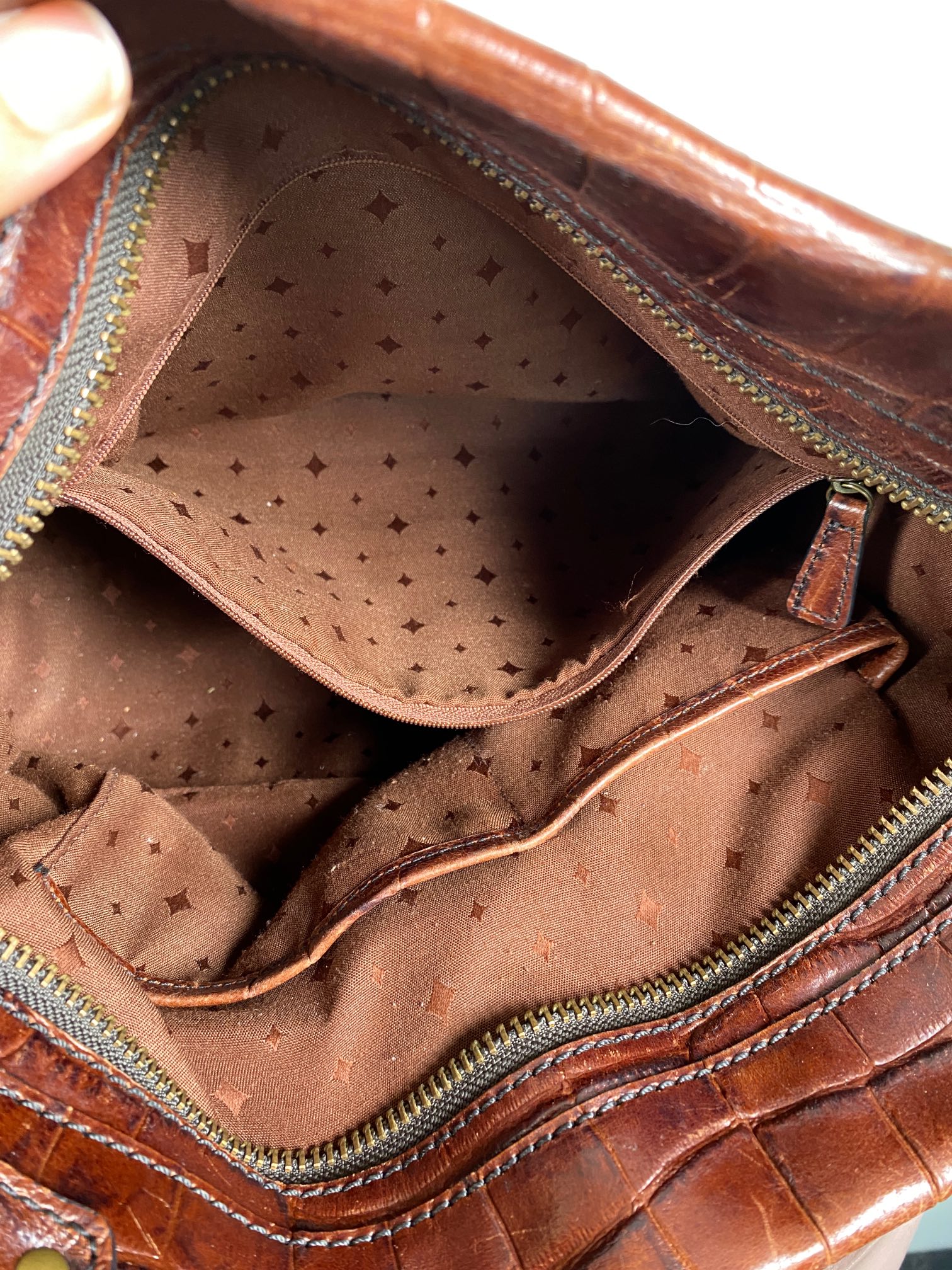 Fossil handbag <br/> brown croco - Billede 2