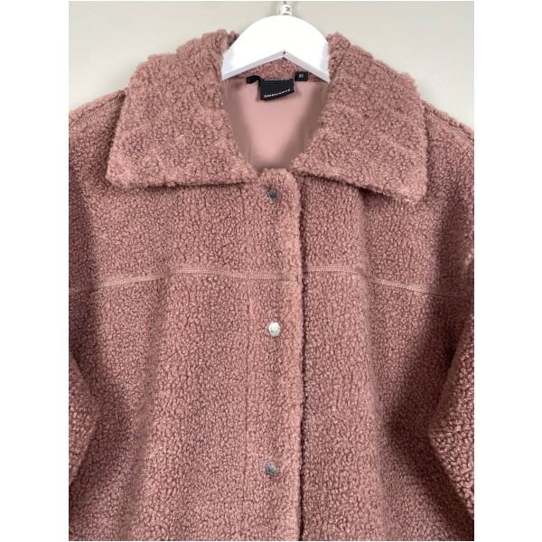 Didriksons str. 36 <br/>rosa teddy-jakke, fitter stort - Billede 2