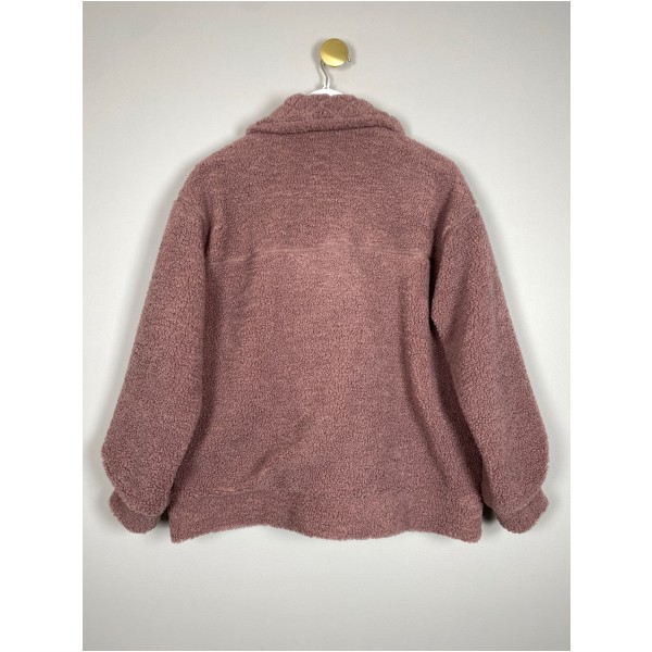 Didriksons str. 36 <br/>rosa teddy-jakke, fitter stort - Billede 3
