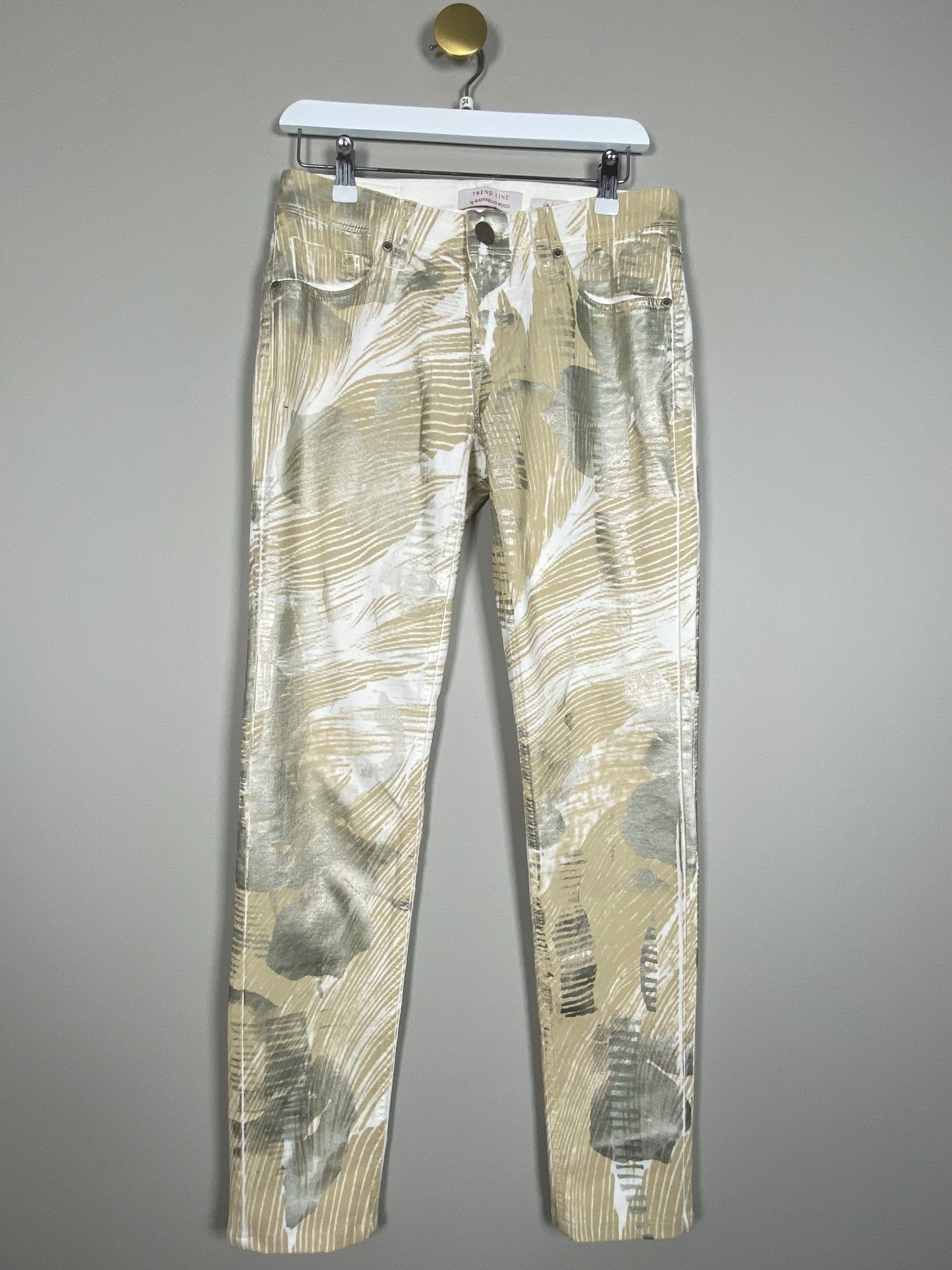 Raffaello Rossi str. 34 <br/> beige bukser med print