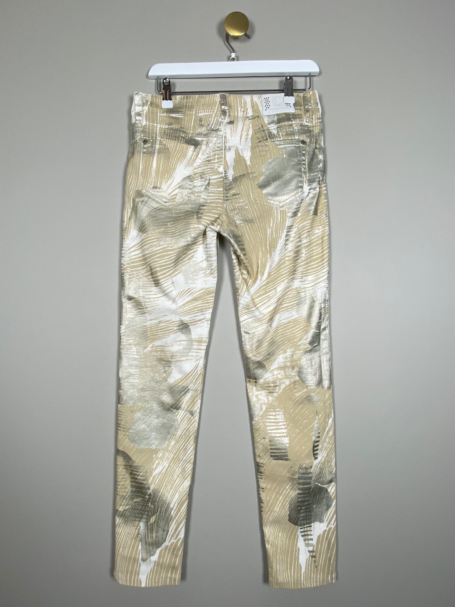 Raffaello Rossi str. 34 <br/> beige bukser med print - Billede 3