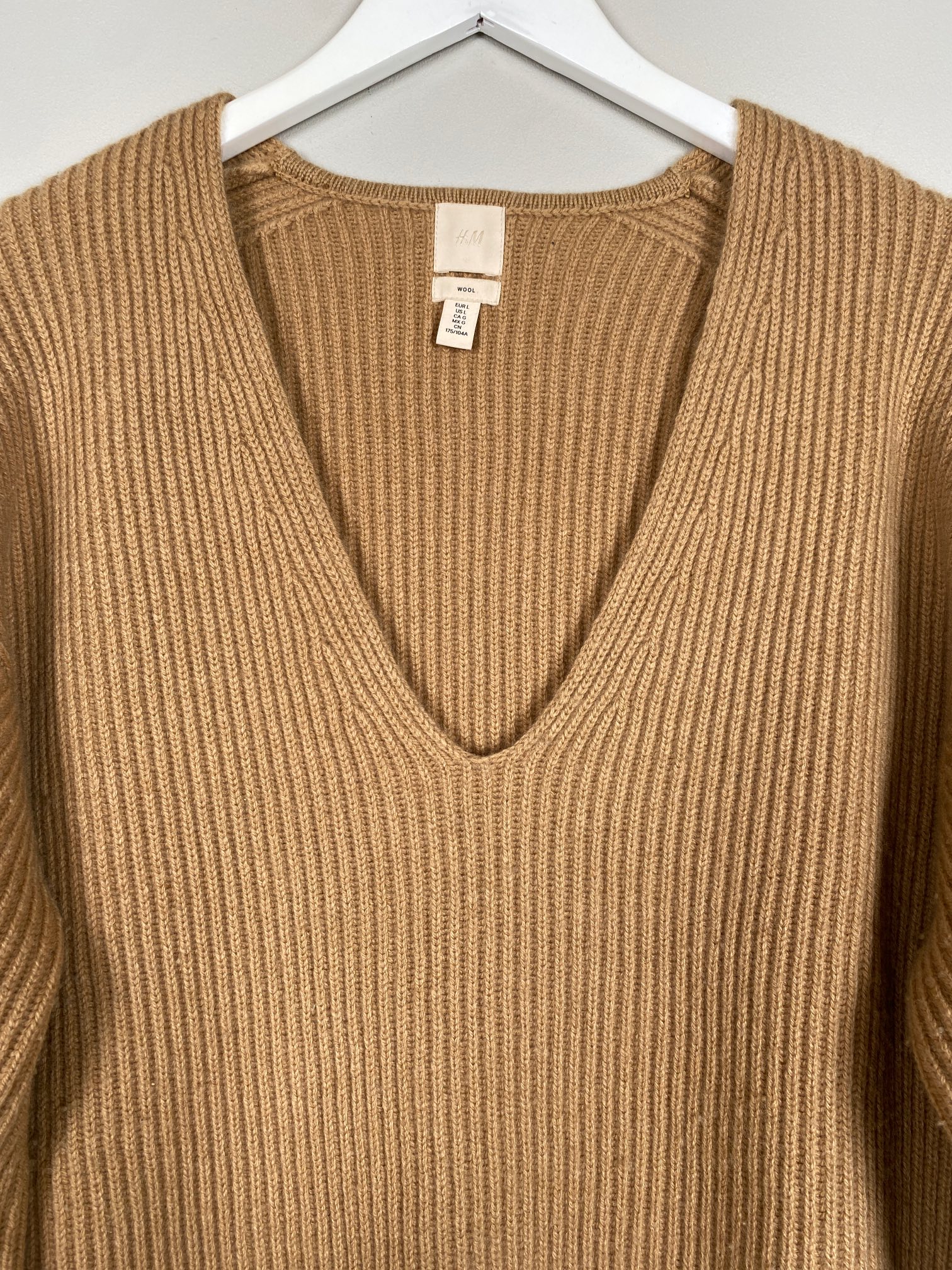 H&M str. L <br/> uldsweater - Billede 2