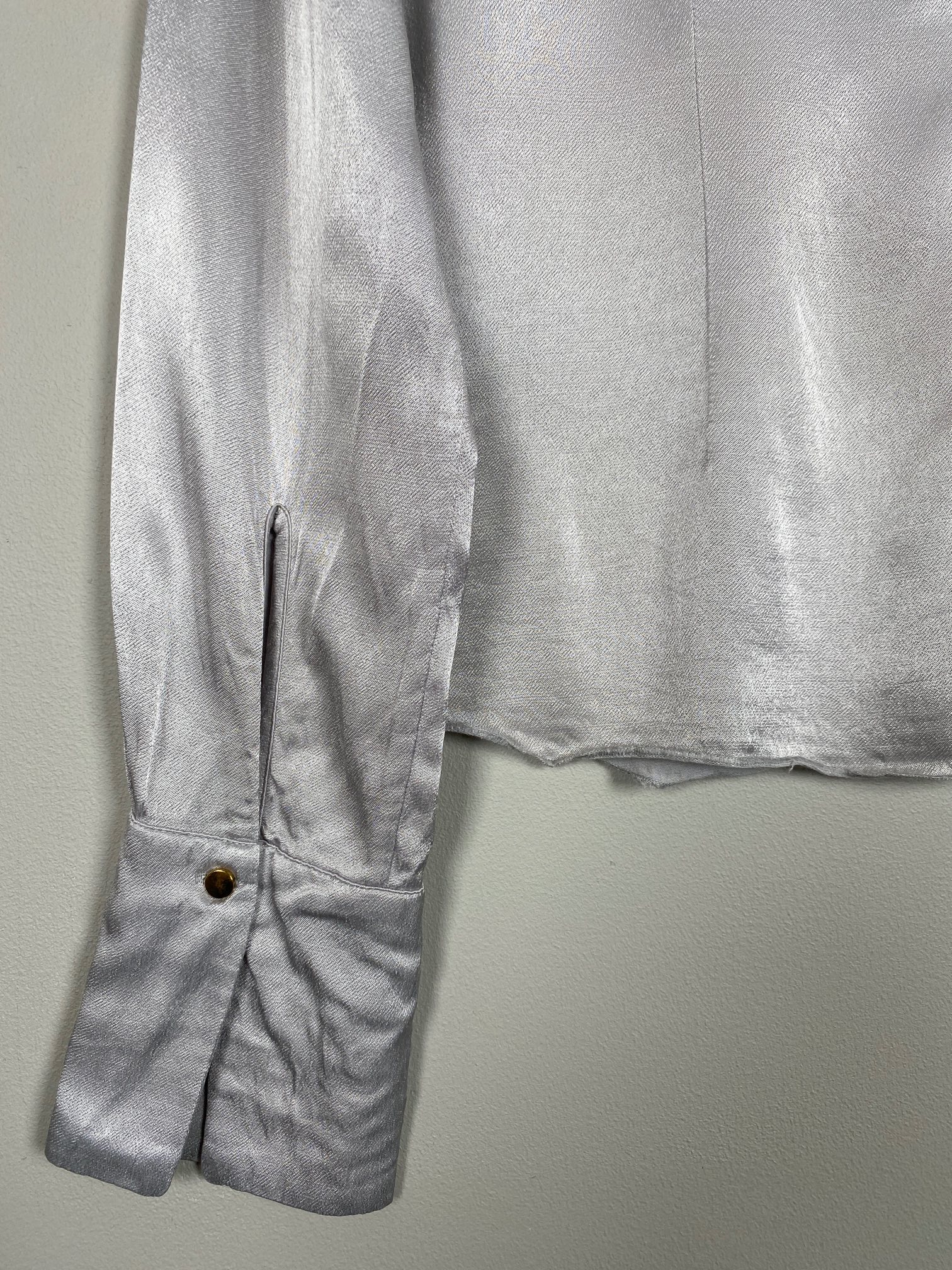 Bruuns Bazaar str. 42 <br/> sølv bluse - Billede 4