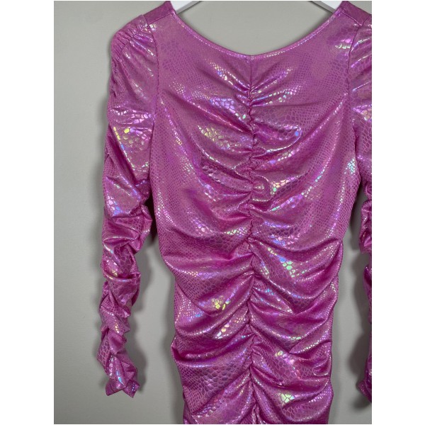 Cras str. 38 <br/> pink snake kjole med bådudskæring - Billede 2