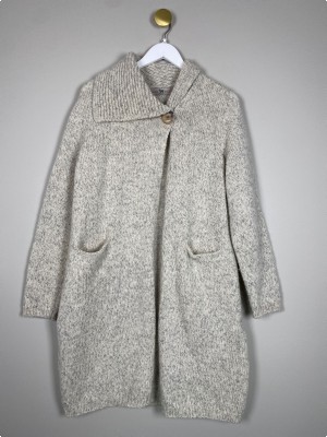 Woolhouse str. M <br/> lang cardigan i uld