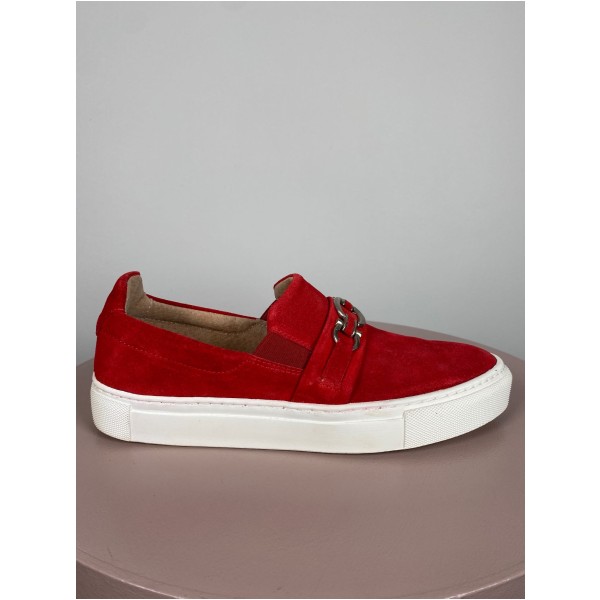 Pavement str. 39 <br/> røde loafers med spænde