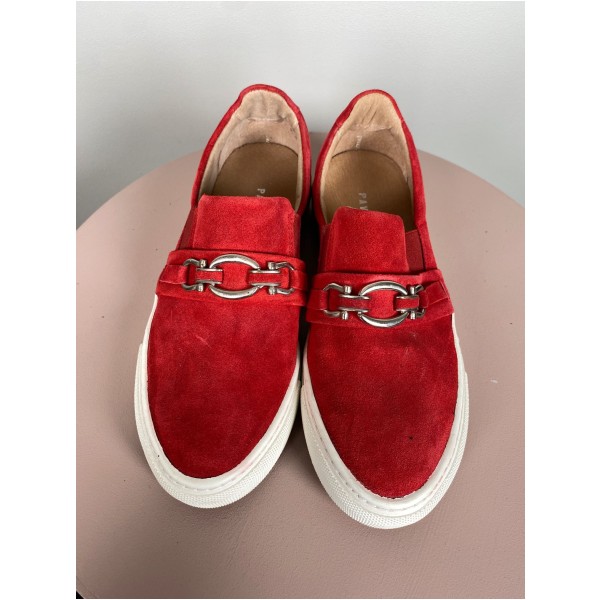 Pavement str. 39 <br/> røde loafers med spænde - Billede 6