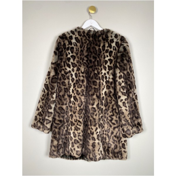 Alexandra str. 38 <br/> jakke i leopardmønster, fake fur - Billede 3
