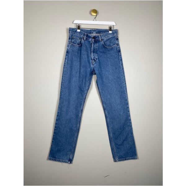 Carharrt str. 30 <br/> lyseblå jeans